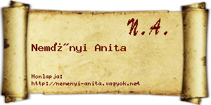 Neményi Anita névjegykártya